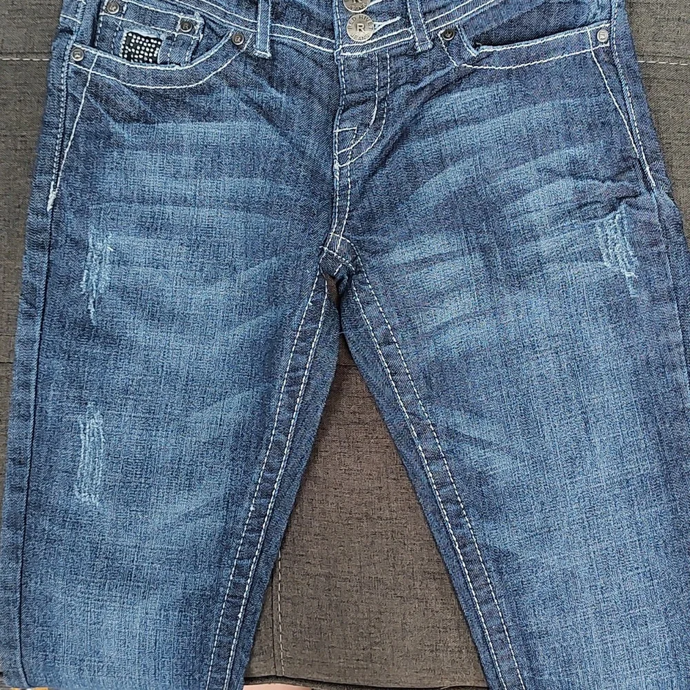 Jeans Skinny Red Rivet Rhinestone - Picture 5 of 5